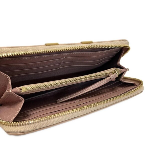 Chloe Mercy Long Zip Wallet - Pink Leather Long Wallet 128-081225 - Picture 3 of 5